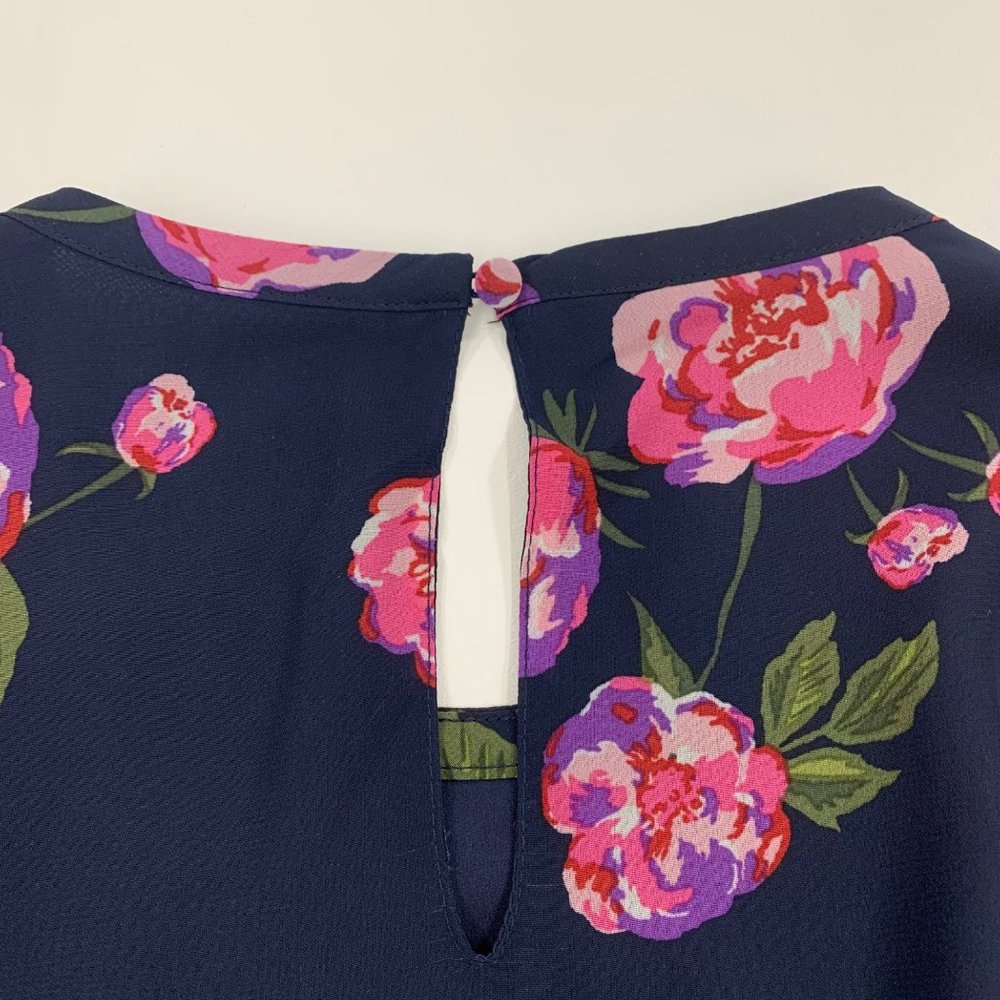 Maison Jules Women's Dress S Floral Print Fit & Flare Dress Navy Blue S - Picture 11 of 12